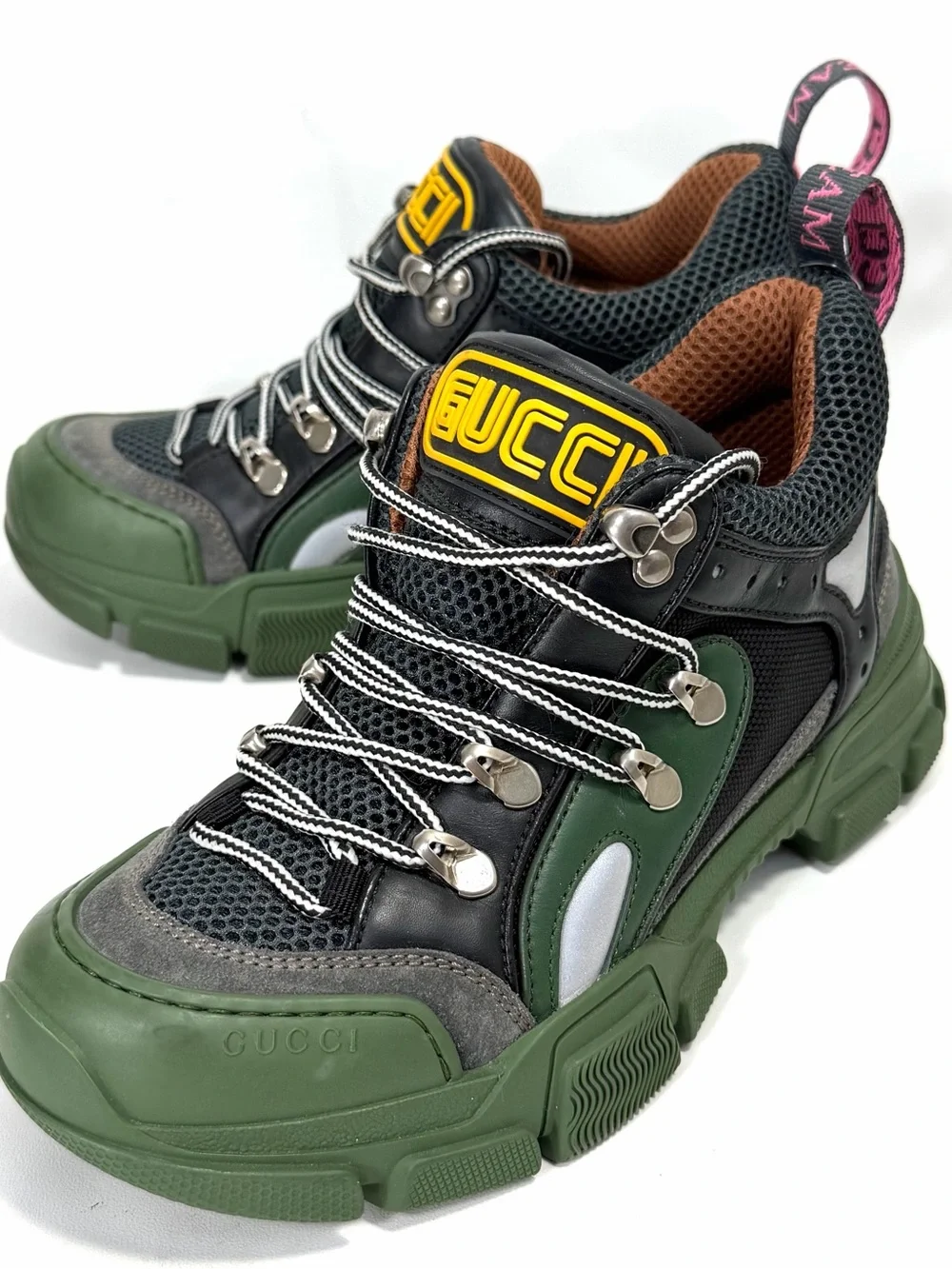 Gucci Flashtrek Green Low-Top Sneaker Men's Size 6.5 / 36.5
